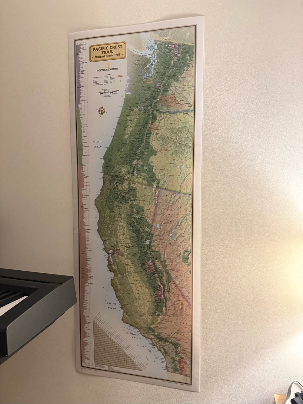 Large PCT Trail map
